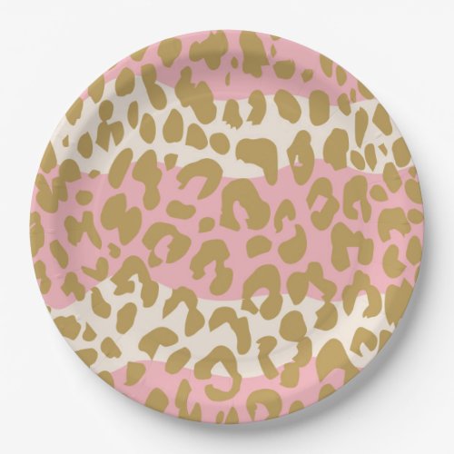Leopard Print Party Plates Pink
