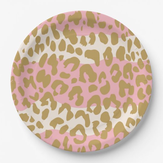 leopard-print-party-plates-pink-zazzle