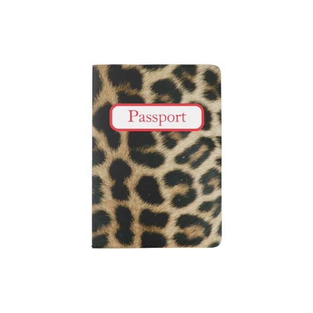 Leopard Print Passport Holder (Front)