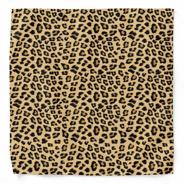Leopard Print Pattern Bandana (Front)