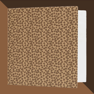 Leopard Print Pattern Brown 3 Ring Binder