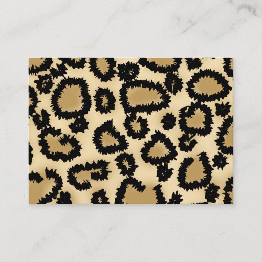 Customizable Leopard Print Pattern, Brown and Black. Business Cards