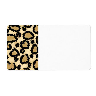 Leopard Print Pattern, Brown and Black. Label