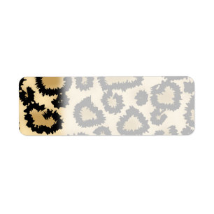 Leopard Print Pattern, Brown and Black. Label
