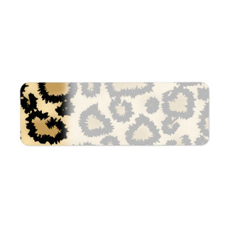 Leopard Print Pattern, Brown and Black. Label