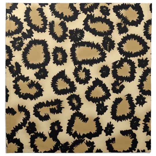 Leopard Print Pattern, Brown and Black. Napkin