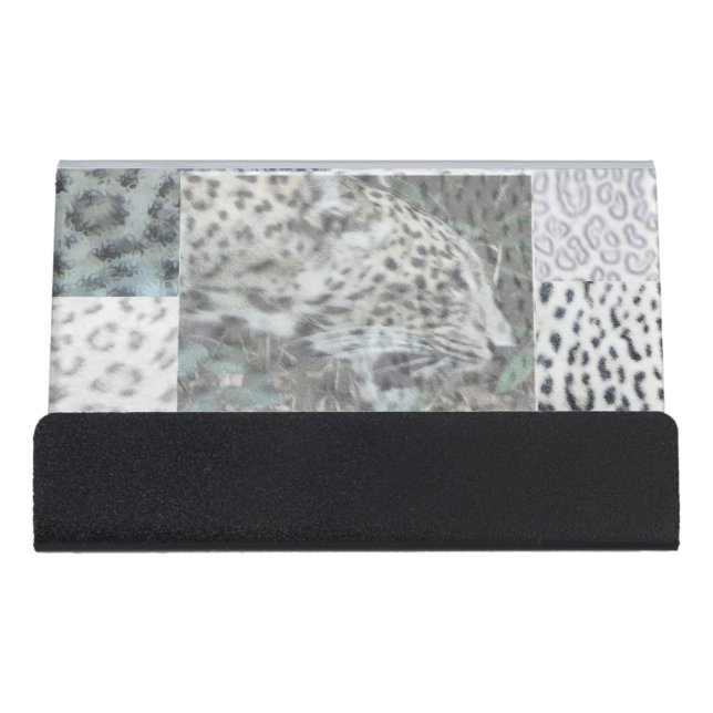 Leopard Print Pattern Business Card Holder (Front)