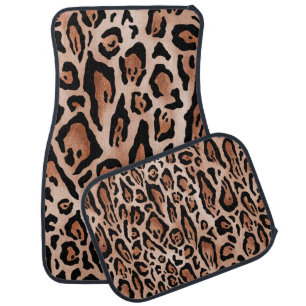 Leopard print pattern car floor mat