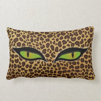 Leopard Print Pattern  Cat's Eyes Throw Pillow by HomeDecoration at Zazzle