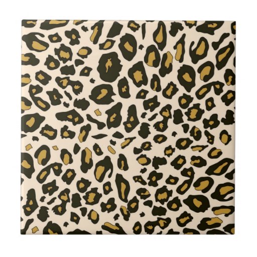 Leopard print pattern ceramic tile | Zazzle