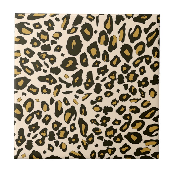 Leopard print pattern ceramic tile