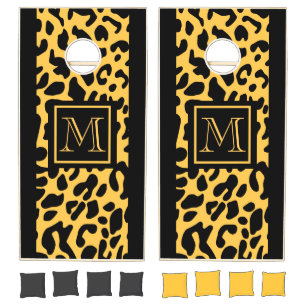 Leopard Print Pattern Cornhole Set