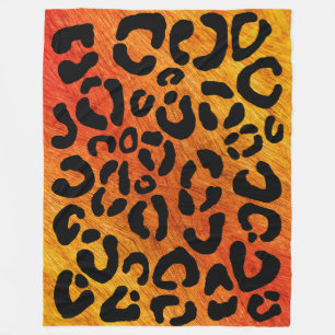 Leopard Print Pattern Fleece Blanket