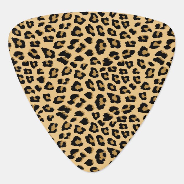 Leopard Print Pattern Guitar Pick (Front)