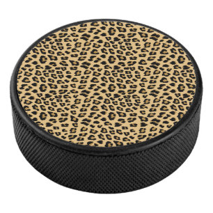 Leopard Print Pattern Hockey Puck