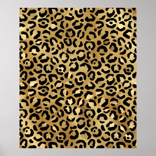 Leopard Print Pattern in Gold and Black