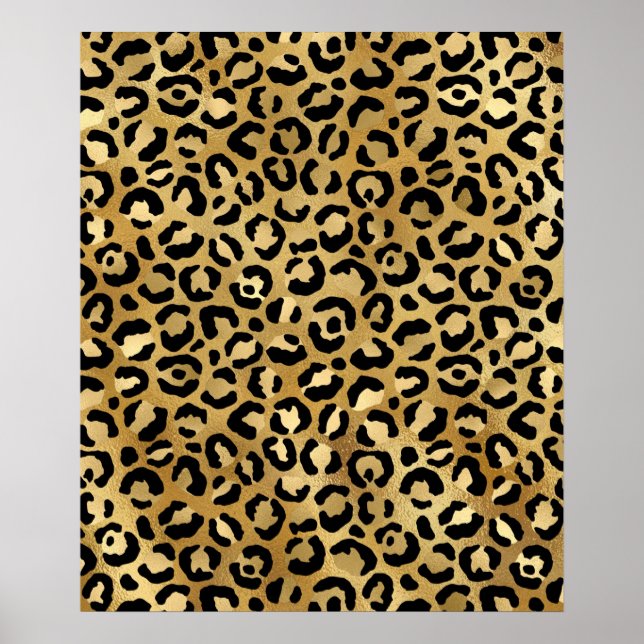 Leopard Print Pattern in Gold and Black (Front)
