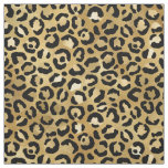 Leopard Print Pattern in Gold and Black Fabric