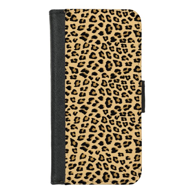 Leopard Print Pattern iPhone Wallet Case (Front)