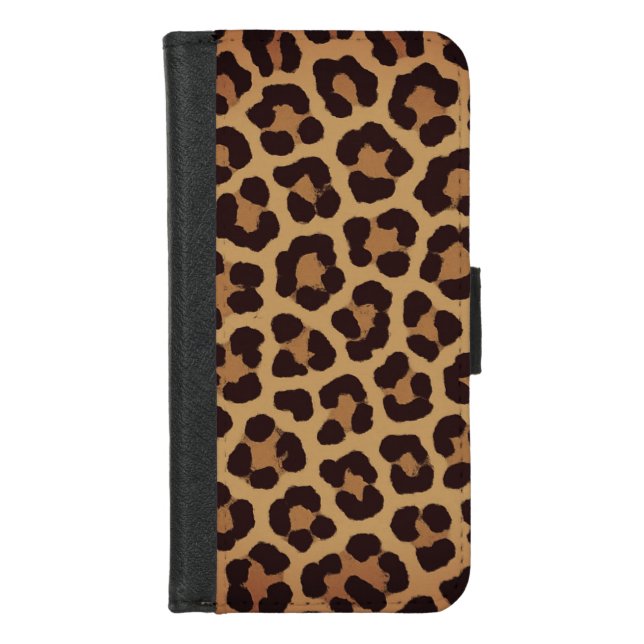 Leopard Print Pattern iPhone Wallet Case (Front)
