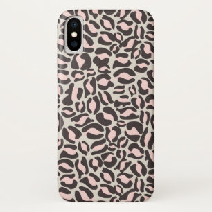 Leopard Print Pattern Jungle Pink iPhone X Case