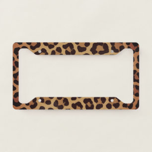Leopard Print Pattern License Plate Frame