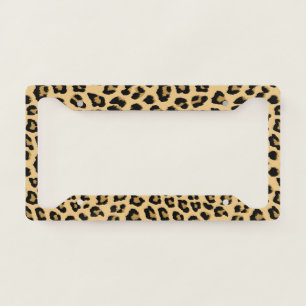 Leopard Print Pattern License Plate Frame