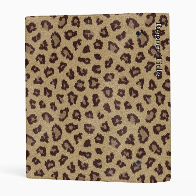 Leopard Print Pattern Mini Binder (Back/Spine)