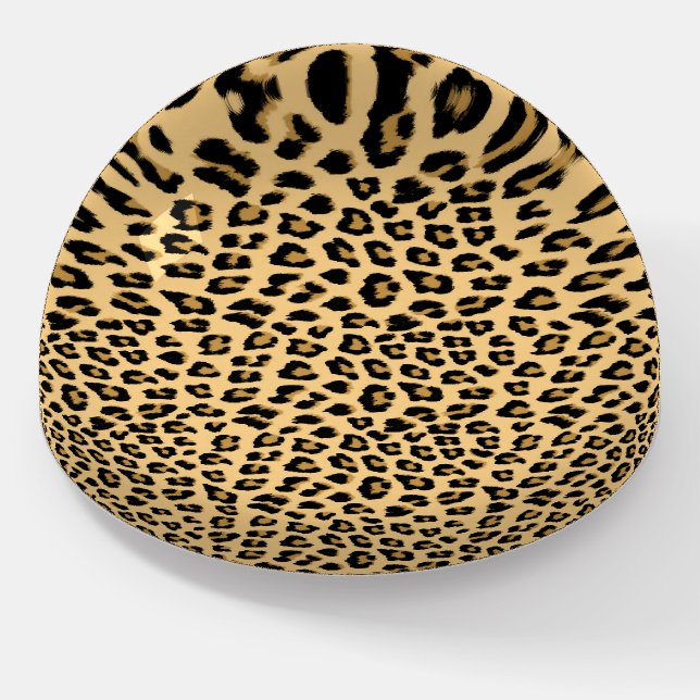 Leopard Print Pattern Paperweight (Angled)