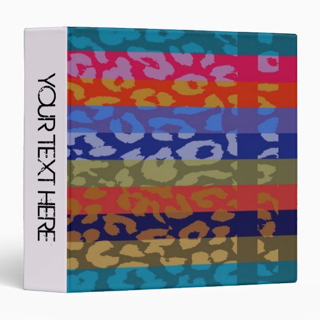 Leopard Print Pattern Personalized Binder 12 (Front/Spine)