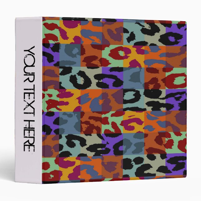 Leopard Print Pattern Personalized Binder 14 (Front/Spine)