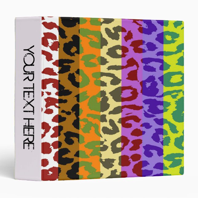 Leopard Print Pattern Personalized Binder 23 (Front/Spine)