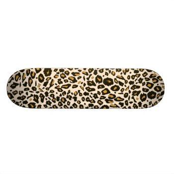 Leopard Print Pattern Skateboard Deck by inspirationzstore at Zazzle