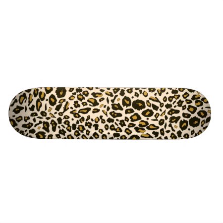 Leopard Print Pattern Skateboard Deck