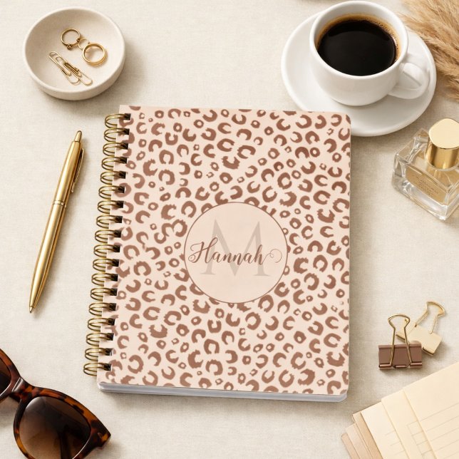 Leopard Print Personalized Aesthetic Custom Name Notebook (Creator Uploaded)