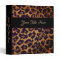 Leopard Print Personalized Binder