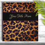 Leopard Print Personalized Binder<br><div class="desc">Save your favorite photos,  recipes or whatever you like in this awesome leopard print custom binder,  with your own custom text on the front cover.</div>