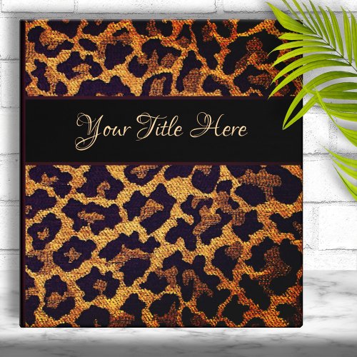 Leopard Print Personalized Binder