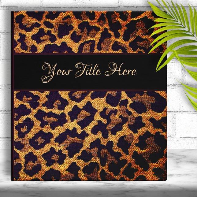 Leopard Print Personalized Binder (Creator Uploaded)