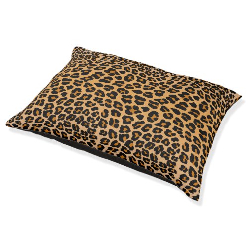Leopard print pet bed