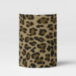 Leopard Print Pillar Candle