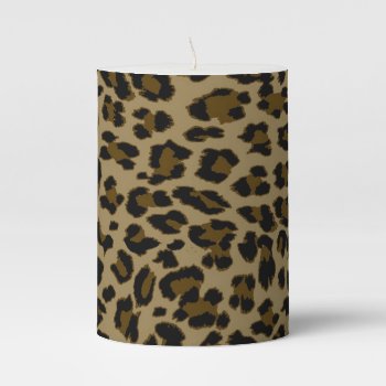 Leopard Print Pillar Candle by bestgiftideas at Zazzle