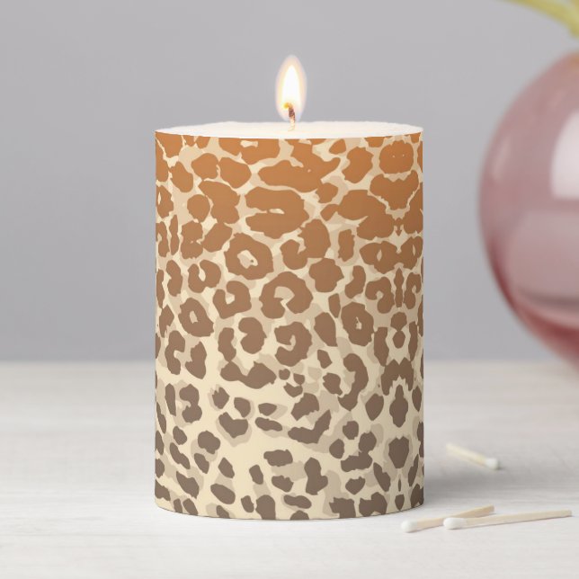 Leopard Print Pillar Candle (In Situ)