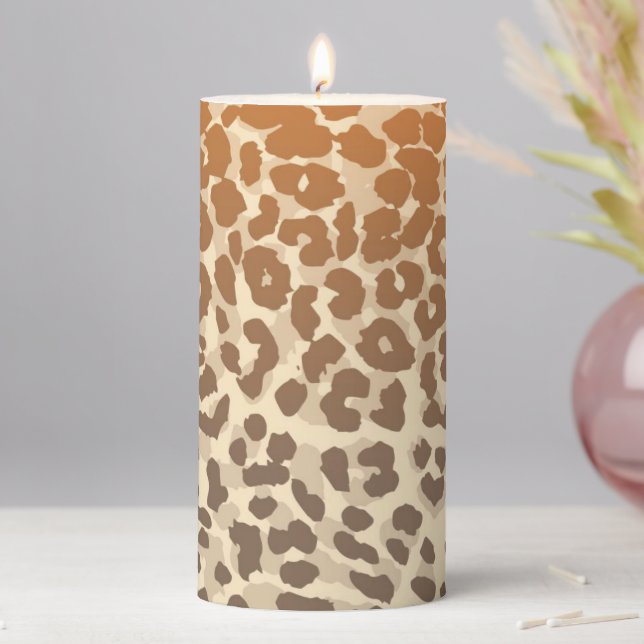 Leopard Print Pillar Candle (In Situ)
