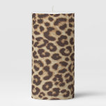 Leopard Print Pillar Candle