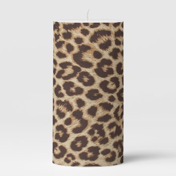 Leopard Print Pillar Candle by bestgiftideas at Zazzle