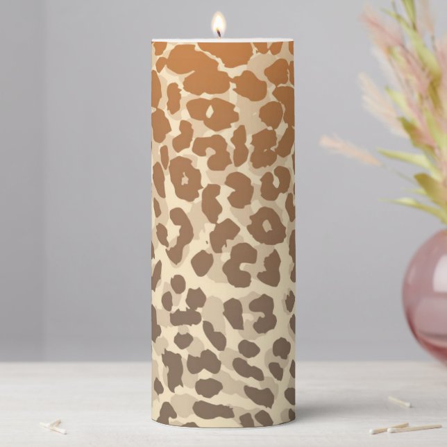 Leopard Print Pillar Candle (In Situ)