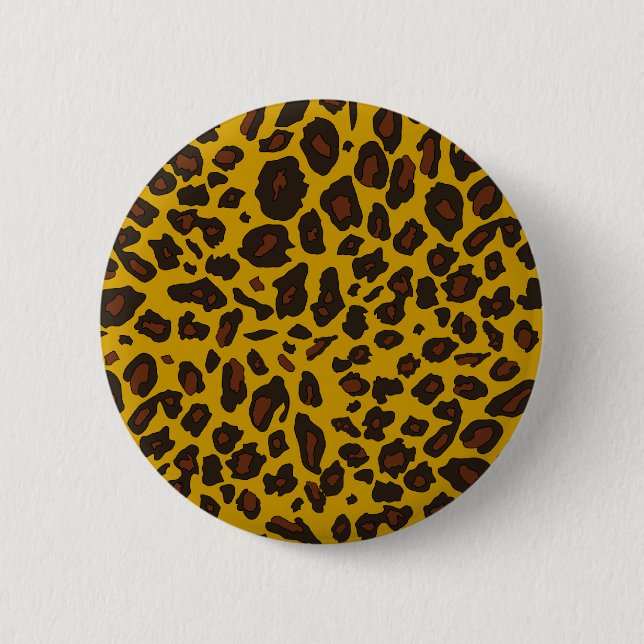 Leopard Print Pinback Button (Front)