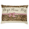 Leopard Print Pink Bow Female Girl Dog Bed