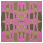 Leopard Print Pink Brown Zigzag Diamond Pattern Fabric